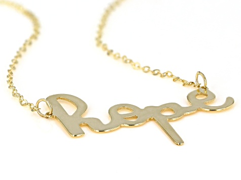 Pre-Owned 10K Yellow Gold Handwritten "Hope" 18 Inch Necklace