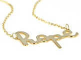 Pre-Owned 10K Yellow Gold Handwritten "Hope" 18 Inch Necklace