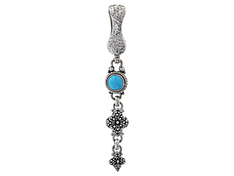 Pre-Owned Blue Sleeping Beauty Turquoise Silver Enhancer Pendant