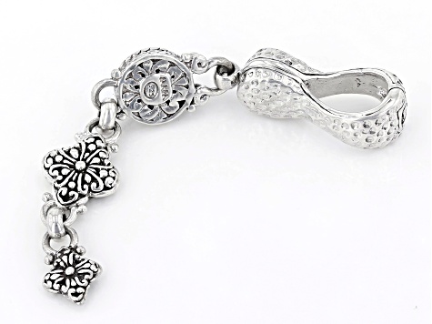 Pre-Owned Blue Sleeping Beauty Turquoise Silver Enhancer Pendant