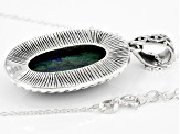 Pre-Owned Azurmalachite Sterling Silver Pendant W/ Chain