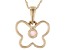 Pre-Owned Multi Color Ethiopian Opal 10k Yellow Gold 12" Childrens Butterfly Pendant With Chain 0.04