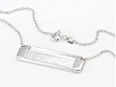 Pre-Owned White Crystal Rhodium Over Sterling Silver Necklace .04ctw