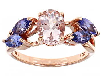 Picture of Pre-Owned Peach Morganite 10K Rose Gold Ring 1.89ctw
