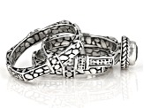Pre-Owned White Topaz Sterling Silver Ring Set 0.55ct