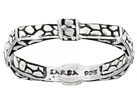 Pre-Owned White Topaz Sterling Silver Ring Set 0.55ct