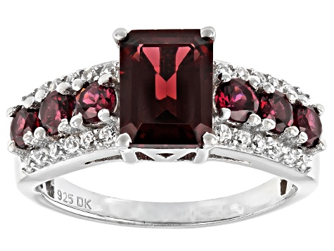 Pre-Owned Purple Rhodolite Rhodium Over Sterling Silver Ring 2.93ctw