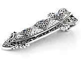Pre-Owned Blue Sapphire Sterling Silver Pendant .03ctw