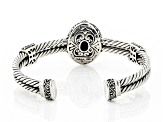 Pre-Owned Green Serpentine Sterling Silver Bracelet .40ctw
