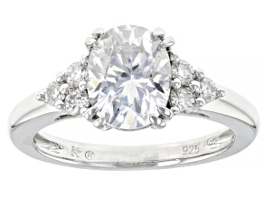 Pre-Owned Moissanite Platineve Ring 2.40ctw DEW.