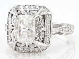 Pre-Owned Moissanite platineve center design ring 2.16ctw DEW