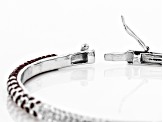 Pre-Owned Preciosa Crystal Maroon And White Thin Bangle Bracelet