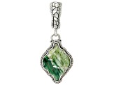 Pre-Owned Green Opal Silver Enhancer Pendant