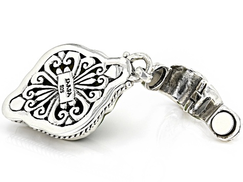 Pre-Owned Green Opal Silver Enhancer Pendant