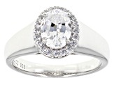 Pre-Owned Dillenium Cut White Cubic Zirconia Platinum Over Sterling Silver Ring 2.37ctw