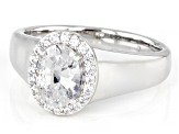 Pre-Owned Dillenium Cut White Cubic Zirconia Platinum Over Sterling Silver Ring 2.37ctw
