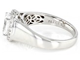 Pre-Owned Dillenium Cut White Cubic Zirconia Platinum Over Sterling Silver Ring 2.37ctw