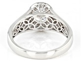 Pre-Owned Dillenium Cut White Cubic Zirconia Platinum Over Sterling Silver Ring 2.37ctw