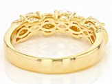 Pre-Owned Moissanite 14k yellow gold over silver band ring 1.82ctw DEW.