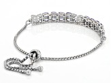 Pre-Owned Blue Tanzanite Rhodium Over Sterling Silver Bolo Bracelet 3.36ctw