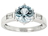 Pre-Owned Sky Blue Glacier Topaz Rhodium Over Sterling Silver Ring 2.16ctw