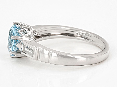 Pre-Owned Sky Blue Glacier Topaz Rhodium Over Sterling Silver Ring 2.16ctw