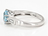 Pre-Owned Sky Blue Glacier Topaz Rhodium Over Sterling Silver Ring 2.16ctw