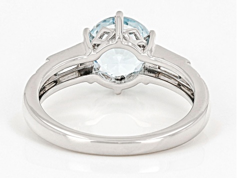 Pre-Owned Sky Blue Glacier Topaz Rhodium Over Sterling Silver Ring 2.16ctw