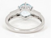 Pre-Owned Sky Blue Glacier Topaz Rhodium Over Sterling Silver Ring 2.16ctw