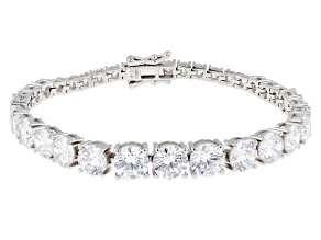 Pre-Owned White Cubic Zirconia Rhodium Over Sterling Silver Bracelet 26.35ctw
