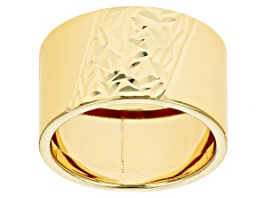 Pre-Owned 10k Yellow Gold Diamond Cut And High Polished Band Ring