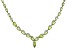 Pre-Owned Green Peridot Rhodium Over Sterling Silver Necklace 9.56ctw