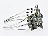 Pre-Owned Green Kingman Turquoise Sterling Silver Cuff Bracelet