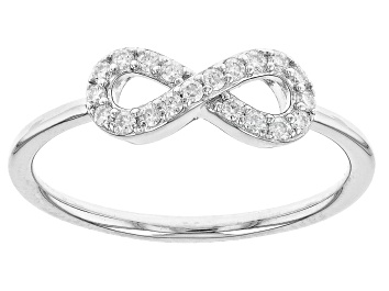 Picture of Pre-Owned Moissanite Platineve Infinity Ring .20ctw DEW.