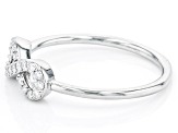 Pre-Owned Moissanite Platineve Infinity Ring .20ctw DEW.