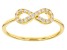 Pre-Owned Moissanite 14k Yellow Gold Over Silver Infinity Ring .20ctw DEW.
