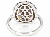 Pre-Owned Multicolor Tourmaline Rhodium Over Sterling Silver Ring 1.67ctw