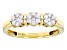 Pre-Owned Moissanite 14k Yellow Gold Over Silver Ring .45ctw DEW