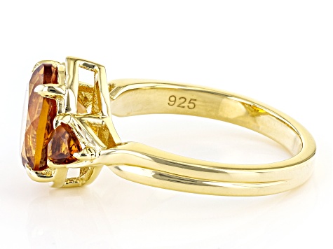 Pre-Owned Orange Madeira Citrine 18k Yellow Gold Over Sterling Silver Ring 2.47ctw