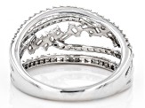 Pre-Owned White Diamond 10k White Gold Open Design Ring 0.75ctw