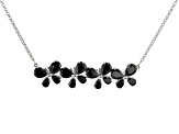 Pre-Owned Black Spinel Rhodium Over Brass Necklace 12.25ctw