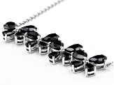 Pre-Owned Black Spinel Rhodium Over Brass Necklace 12.25ctw