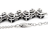 Pre-Owned Black Spinel Rhodium Over Brass Necklace 12.25ctw