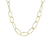 Pre-Owned Oro Divino 14K Yellow Gold with Sterling Silver Core Graduated Oval Necklace