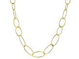 Pre-Owned Oro Divino 14K Yellow Gold with Sterling Silver Core Graduated Oval Necklace