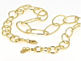 Pre-Owned Oro Divino 14K Yellow Gold with Sterling Silver Core Graduated Oval Necklace