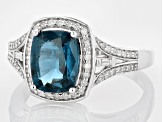 Pre-Owned Cushion Chrome Kyanite Rhodium Over 14k White Gold Ring. 2.77ctw