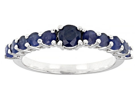 Pre-Owned Indian Ruby, Indian Sapphire With Sakota Emerald Rhodium Over Silver Ring Set 3.54ctw