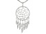 Pre-Owned White Crystal, Silver tone Dream Catcher Necklace