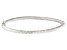 Pre-Owned Rhodium Over 14K White Gold 4MM Polished and Textured Hinged Bangle